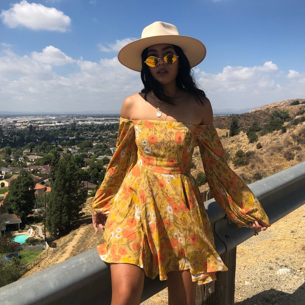 Floral Off The Shoulder Dress